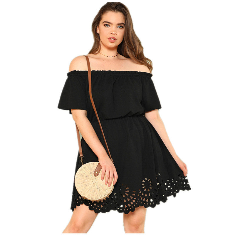 Waist Slimming Plus Size Dress Ladies